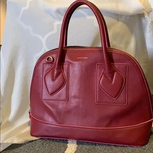 Anne Klein Billie Dome Satchel in Garnet